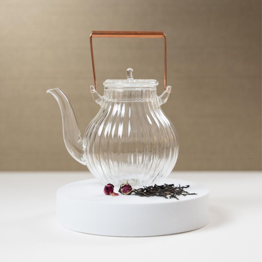 Tea The Culture of Tea Preparation | Teapot, Ribbed Glass, Chrysanthemum Petal Design