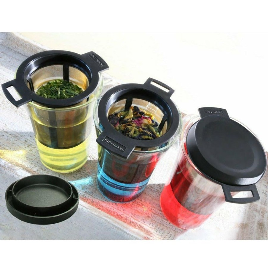 Tea Dethlefsen & Balk Inc. Preparation | Infuser + Lid, Fine-Mesh, Black