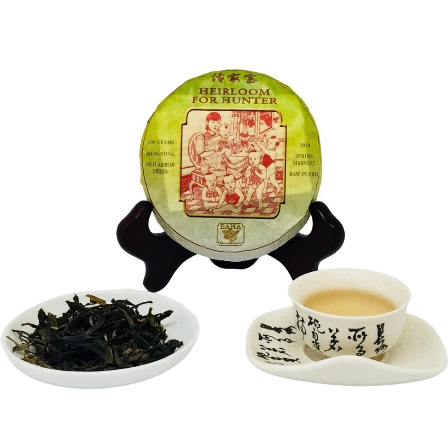 Tea Bana Tea Company Dark | Heirloom Raw Pu'Er Cake, 100 G