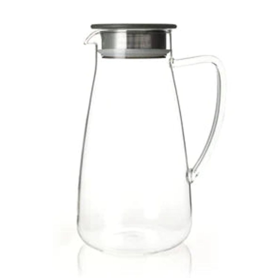 Tea For Life Preparation | Cold-Brew Tea Maker, Glass, Cranberry, 64 Oz.