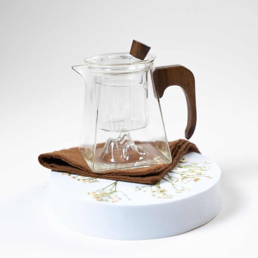 Tea The Culture of Tea Preparation | Teapot, Glass, Tianyuan Mountain Interior W. Wood Handle