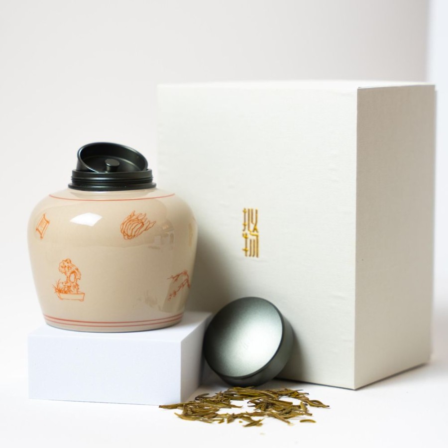 Tea The Culture of Tea Preparation | Tea Canister, Plant Ash Ceramic, 5.3 Oz / 150 G